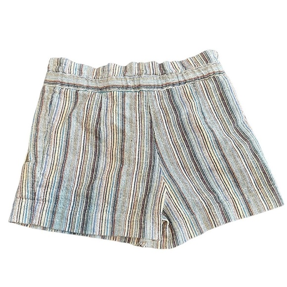 BCBGMAXAZRIA, shorts , draw string , blue , white stripes , size XS, - Picture 3 of 3